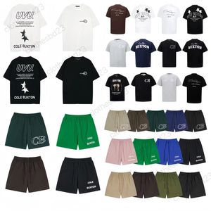Cole Buxton T-shirts pour hommes shorts femmes Green Grey Grey Blanc Black T-shirt Men Femmes Slogan classique de haute qualité