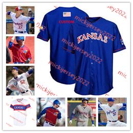 Cole Larsen Cyr Jersey 44 Eli Davis 5 Tyler Gerety 11 Zac Cox 15 Ryan Callahan Kansas Jayhawks Baseball Jerseys Custom Ed Mens Youth