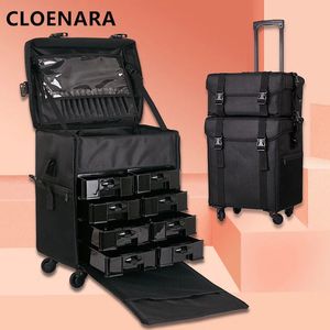 COLENARA Bagage Damestrolley Tas met grote capaciteit Nageltechnicus Professionele schoonheidstoolbox met wielen Rollende koffer 240122