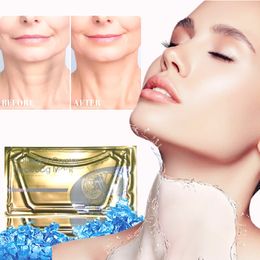 Collagène cristal cou masque femmes blanchissant Anti-âge masques beauté santé protéine de lactosérum hydratant personnel cou soins de la peau