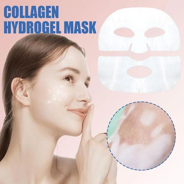 Masque facial de collagène pour les femmes beauté jetable hydratant hydratant protéine hydrogel doux E1H9 240517