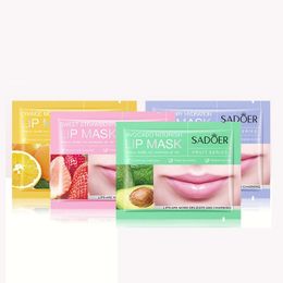 Masque pour les lèvres fruité nourrissant au collagène Anti gercé Réduire les rides des lèvres Lèvres Masques de soins de la peau