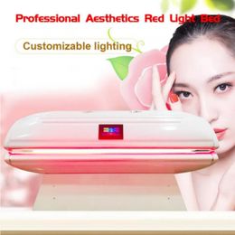 Machine de thérapie au collagène lumière rouge anti-âge LED soins de rajeunissement de la peau lit Pdt équipement de blanchiment de solarium infrarouge solarium Spa Capsule Salon de beauté utilisation 258