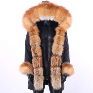 Col capuche manteau hiver veste doublure Streetwear imperméable Parka x-long hommes vêtements naturel vêtements longueur