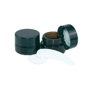 Colliers 10 pièces 5g bouteilles de crème pour le visage en verre marron réutilisables avec bouchon en plastique en spirale noire cadeaux exquis cosmétiques flacons vides