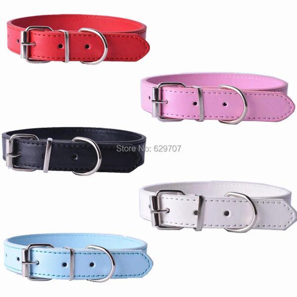 Colliers 10 pièces/lot vente en gros collier de chien en cuir Pu couleurs de mode colliers pour chiens produits pour animaux