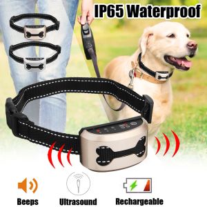 Kragen hond automatisch antibark kraag oplaadbare batterij USB Collars veiligheid Statische schok Humane anti schors kragen honden accessoires 3 kleur