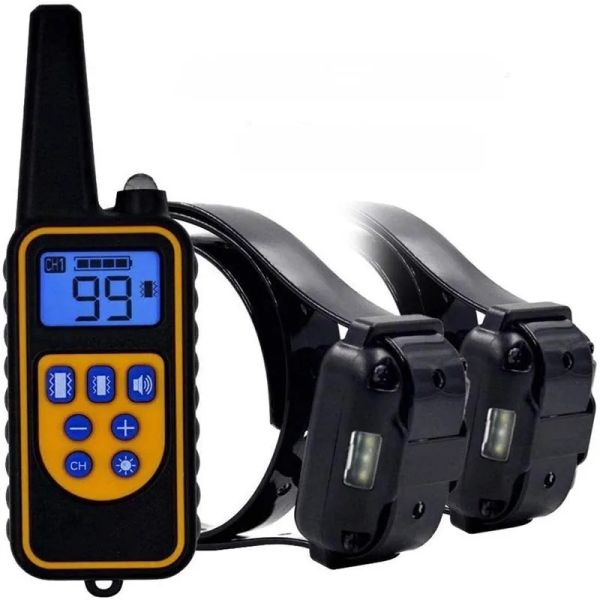 Collares Entrenador para perros Collar de detención de ladridos Perro mascota Vibración Control remoto Conducción de perros Collar electrónico ultrasónico emitido en nombre