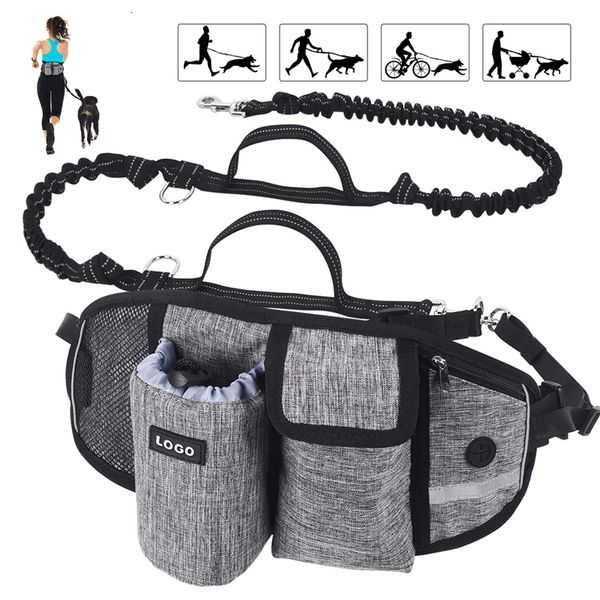 Collares Correas YOKEE Bolsas para caminar Entrenamiento Bolsa para golosinas para mascotas Fanny Pack Manos libres Bolsa para dulces Correa elástica Cuencos para alimentos para perros Almacenamiento Taza de agua 230906