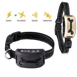 Halsbanden Hond Anti-blafhalsband Hond Bark Stop-halsband Geen blaf Waterdicht Oplaadbaar Hond Huisdier Trainingshalsband Bot