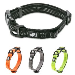 Collares Winhyepet Collar de perro Viajamiento Confort acolchado con hebilla de ranura LED de collar de alta calidad para pequeños perros medianos grandes pitbull