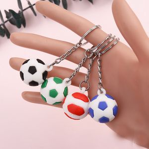 Verzamelbare 3D Soft Rubber S Occer Key Chain Charm Mini Simulation World Cup voetbaltas Charm Sport Perifere souvenirs