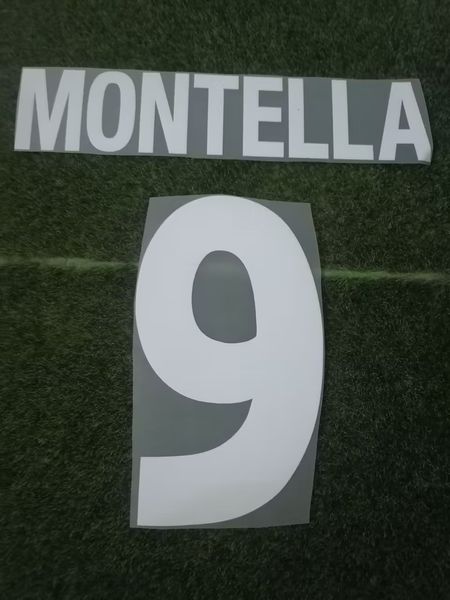 À collectionner #9 MONTELLA NAMESET personnaliser le nom et le numéro, impression de Badge de football par transfert de chaleur