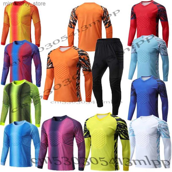 Maillot de football personnalisé à collectionner pour hommes et garçons, survêtement de football, uniforme de football à manches longues, kit de chemise de football pour enfants et adultes, costumes de sport de gardien de but Q231117