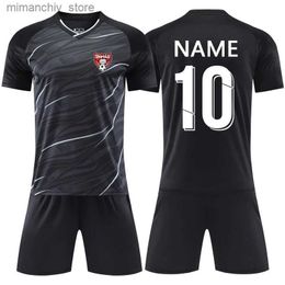 Collectable Customizab Kids Voetbal Jersey kleding Gepersonaliseerde Jeugd Korte Set Jongen Meisje Training Uniform Naam Nummer Q231118