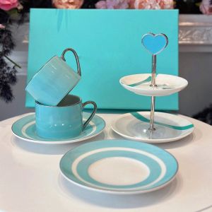 Verzamelbare dinware Flatware Sets Leuke keramische melkwater koffie Coffee Cup Familie Maaltijd Ontbijt Dessert Tray Dinner Dessert Bord Mokken Silver FR