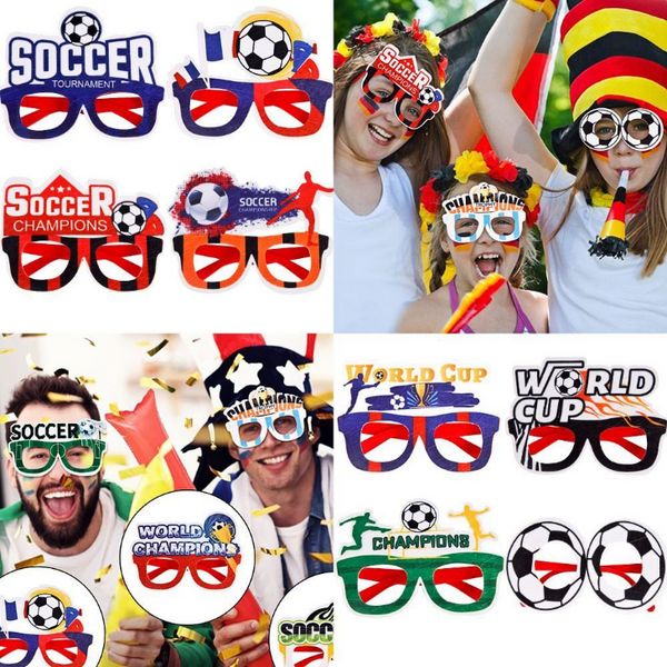 Fiesta de fútbol festiva coleccionable Gafas decorativas Bar Club Fan Supplies DHL CPA4469 bb1115