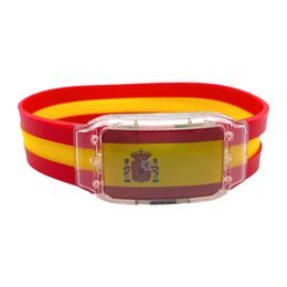 Bracelets lumineux LED à collectionner Bracelets lumineux Bracelet drapeau national Montre lumineuse 2022 Qatar World Game Argentine / Brésil ......