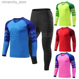 Maillots de gardien de but à collectionner pour hommes, maillot de football de rugby à long terme, gardien de but, sport, entraînement de football, chemises de joueur professionnel, tissu Q231118