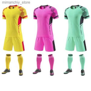 Coleccionable Nuevo Adulto Niños Jersey de Fútbol Survetent Kit de Fútbol Hombres Niños Futbol Uniformes de Entrenamiento Trajes Niños Corriendo Chándal Q231118