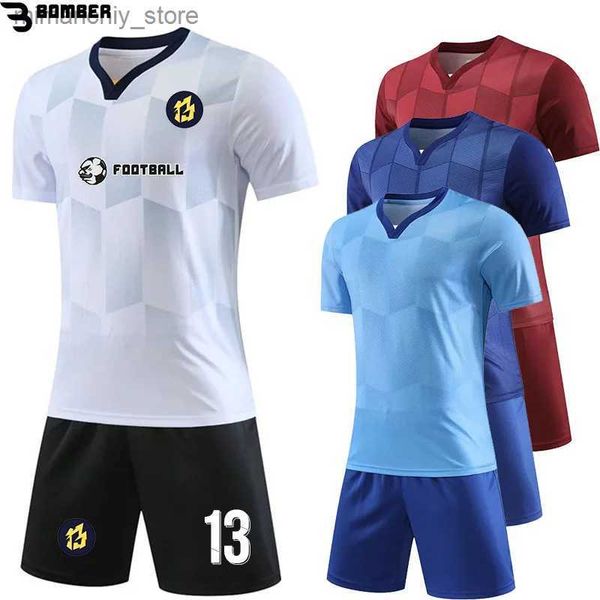 Collectionnable Nouvelle Saison Hommes Enfants Équipe Formation Maillot De Football Costume Personnalisé Sublimation Blanc Séchage Rapide Breathab Homme Enfant Uniforme De Football Q231118