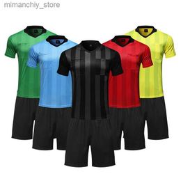 Collectable New Sportswear 2PCS Costume Hommes Football Reree Formation Vêtements Nom Personnalisé Numéro Mage Short-seved Vêtements Secs Ensemble Q231118