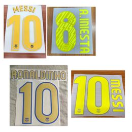 Verzamelbare retro naamset HENRY Ronaldinho A.INIESTA XAVI RIVALDO GUARDIOLA PUYOL IBRAHIMOVIC PRINTING VOETBAL PATCH BADGE