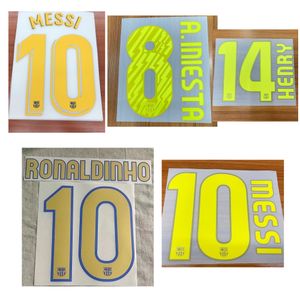 Verzamelbare retro naamset HENRY Ronaldinho ETO MESSII DAVID VILLA A.INIESTA SUAREZ XAVI RIVALDO GUARDIOLA PUYOL IBRAHIMOVIC PRINTING VOETBAL PATCH BADGE