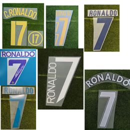 Collection Retro Superstar #7 Nameset Numéro de nom Personnaliser l'impression de fer sur l'insigne de transfert Transfert de chaleur Fer sur l'insigne de football