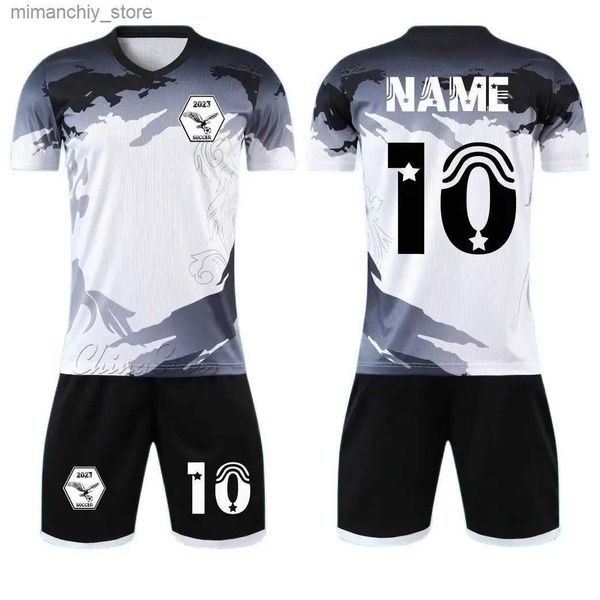 Colecionável Juventude Colge Kits de Futebol Shorts Estudantes Conjuntos de Roupas de Futebol Poliéster Breathab Sports Jerseys Homens Uniformes de Futebol R Tamanho Q231118