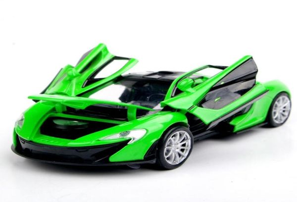 Modelos de coches coleccionables 132 McLaren P1 verde, juguetes de coche fundido a presión de aleación, modelo de coche electrónico extraíble, juguetes para niños, brinquedos Gift6366520