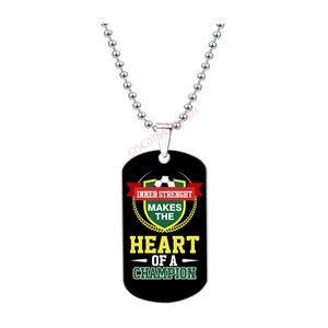 Collectibles voetbal sport ketting dog tags hoge kwaliteit roestvrij staal precisiebewerking CNC-productie metaalverwerking kleurendruk