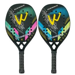 Collection Beach Tennis Racket 3K Camewin Full Carbon Fiber Rough Surface Outdoor Sports Ball For Men Women 240509