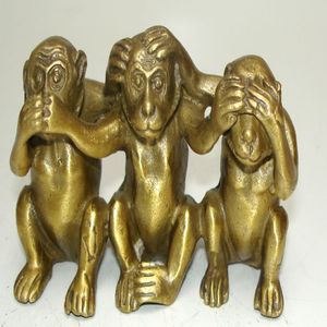 Collection Brass Voir Parler N'entendez Aucun Mal 3 Statues de Singe grand279R