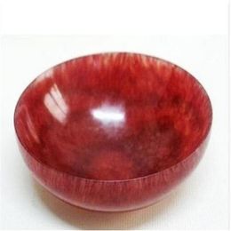 collectie Chinese natuurlijke jade gesneden mooie natuurlijke rode kleur Bowl2449