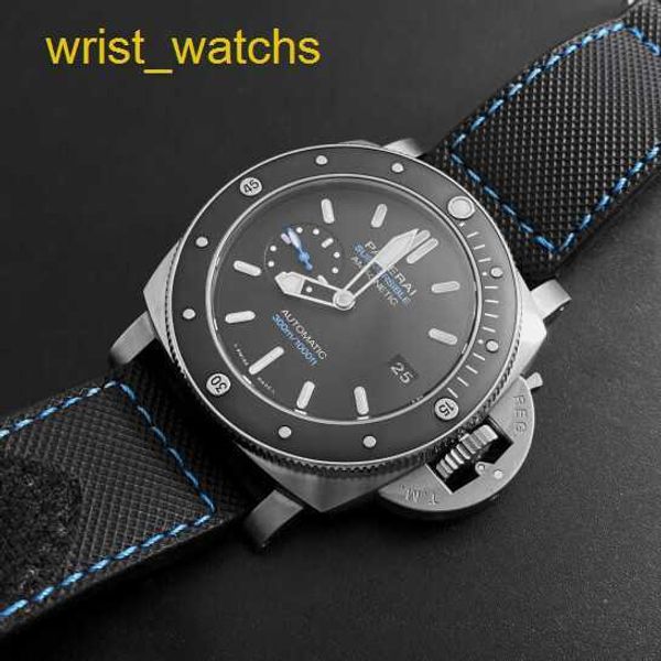 Colección Mundial Mundial Panerai Sumerable Swiss Men's Watch Mechanical Luxury Guy Sports Watch Pam01389 Black Disc de 47 mm de diámetro