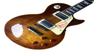 Collector 1959 Heruitgave Vlam Maple Top Butterscotch Sunburst Electric Guitar Custom Shop Star Pickguard Yellow Body Binding Tuil4958127