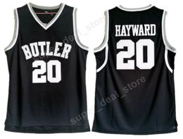 College 20 Gordon Hayward Jersey Mannen Black Color Butler Bulldogs Jerseys Basketbal Uniformen University Sport Gratis verzending