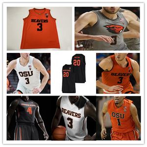 Personnalisé Oregon State Beavers OSU College Basketball Maillots Glenn Taylor Jr. Pope Dexter Akanno Dzmitry Ryuny Rodrigue Andela Rochelin Scott Howard Gary Payton 4XL