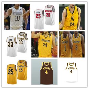 Maillot de basket-ball personnalisé du Wyoming College Drake Jeffries Graham Ike Hunter Maldonado Kenny Foster Brendan Wenzel Jeremiah Oden Xavier DuSell Noah Reynolds 4XL