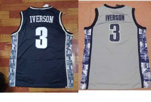 Collège 2022 hommes Georgetown 33 Patrick Ewing blanc maillot de basket-ball chemises Iverson 3 entraîneurs de sport populaires basket-ball w