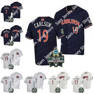 College Auburn Tigers World Baseball Jersey Brooks Carlson Brody Moore Bobby Peirce Sonny DiChiara Blake Rambusch Joseph Gonzalez Cole Foster Howell Maillots