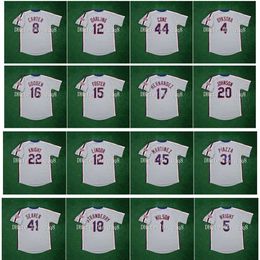 College Baseball draagt ​​1986 Retro Darryl Strawberry Jersey Francisco Lindor Pedro Martinez Mike Piazza Jose Reyes Tom Seaver Mookie Wilson David Wright W/ 25e