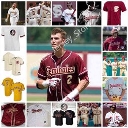 College honkbal draagt ​​college 2022 NCAA Custom 2 Deion Sanders gestikte honkbal jersey 15 cj van eyk jerseys 31 Conor Grady 5 Shane Drohan 26 Robby Martin College