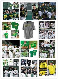 College Baseball Wears College NCAA Custom Oregon Ducks UO College Cousu Baseball Jersey 12 Gabe Matthews 21 Kenyon Yovan 13 Aaron Zavala