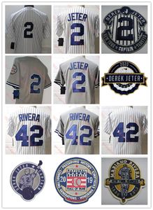 El béisbol universitario viste camisetas de béisbol Derek Jeter cosidas para hombre Mariano Rivera camisetas de jubilación