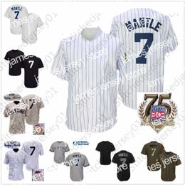 College Baseball Wears Mantle Jersey 1951 White Cream Pinstripe Grey Baseball Hall Of Fame Patch Home Away Gris Noir Pull Bouton Tous Cousus Homme