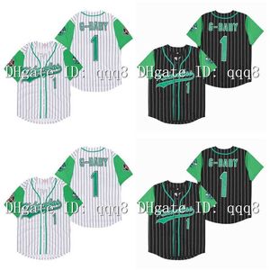 College Baseball porte le film Hardball # 1 Jarius G-Baby Evans blanc DeWayne Warren cousu Kekambas Film noir blanc maillots de baseball taille S-XXXL