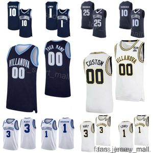 Basketball universitaire 10 Donte DiVincenzo Jersey Villanova Wildcats 1 Jalen Brunson 1 Kyle Lowry 25 Mikal Bridges 3 Josh Hart University Navy Bleu Blanc Cousu NCAA