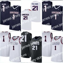 College Basketball Wears # 1 Jalen Suggs # 24 Corey Kispert # 11 Joel Ayayi # 2 Drew Timme # 3 Andrew Nembhard # 4 Aaron Cook # 22 Anton Watson # 0 Julian Strawther Maillots